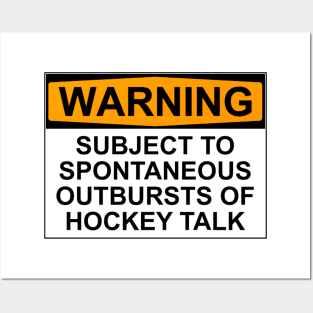 Warning - Hockey Talk Posters and Art